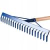KADAX Metal Rake For Leaves Grass Stones Garden Solid 155cm With Handle