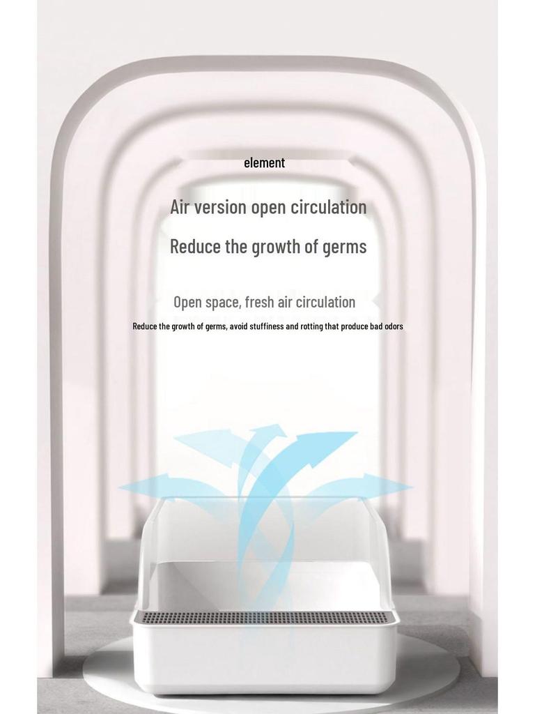 Extra Large Odor-Proof Cat Litter Box & Semi-Enclosed Anti-Splash Bed