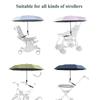 Pure Color Universal Baby Parasol with Holder Clip Lamp Sun Protection  for Trolley Bike Wheelchair