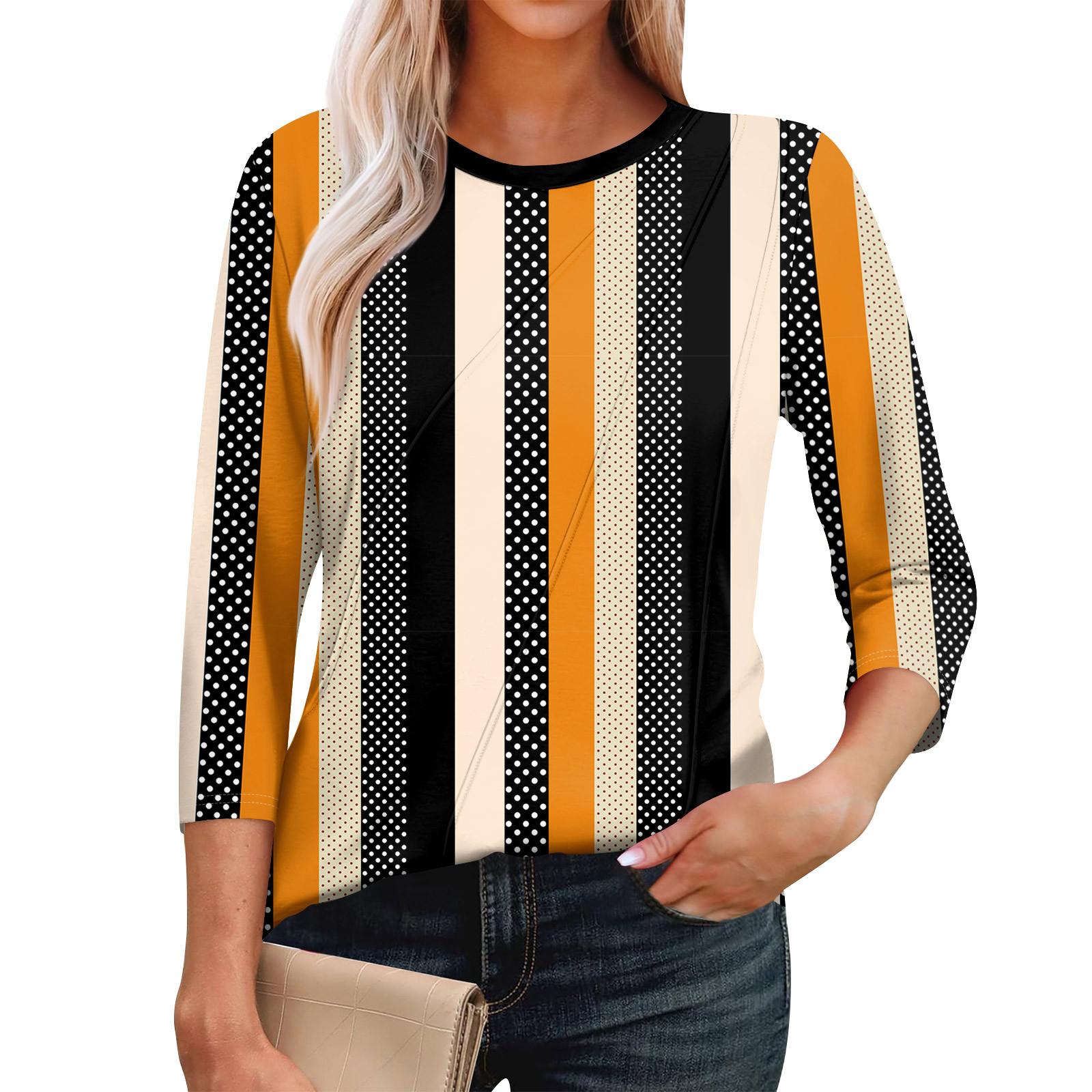 

Женская мода повседневные топы с рукавом 3/4 плиссированные модные топы футболки XXL