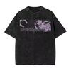 Funny Anime Uma Musume Pretty Derby Graphic Print T-Shirt Men Women Vintage Washed Cotton Top Streetwear Fashion Summer New Tee