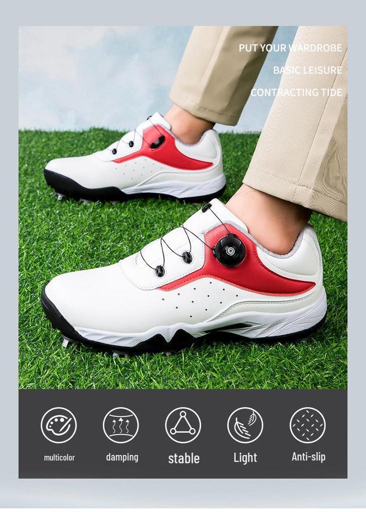 Wasserdichte spikeless Golfschuhe für Herren - Rutschfest, Atmungsaktiv, Sommerstil