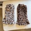 Retro plyšové leopardie ponožky Harajuku Obal ženy Spice Girl Teplejšie nohy do polovice lýtok Ponožky jeseň a zima