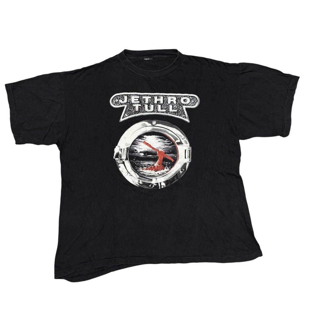 

Vintage Jethro Tull Shirt XL Black 80s Tour Concert Single Stitch Rock Band Tee Unisex T-Shirt XXXXL