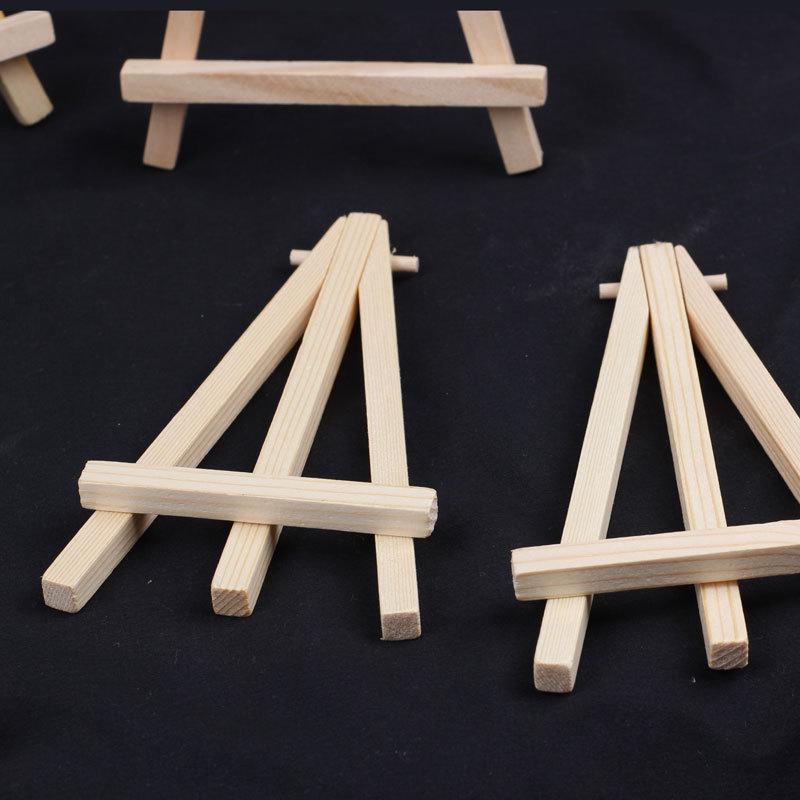 1Pc Natural Wood Mini Easel Frame Tripod Display Holder Meeting Wedding Table Name Card Stand Children Painting Display Craft