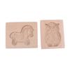 1Pc Wood Cookie Mold, Animals Patterns 3D Carved Embossed Biscuit Cutter Moulds Hedgehog Horse Owl Squirrel Rabbit