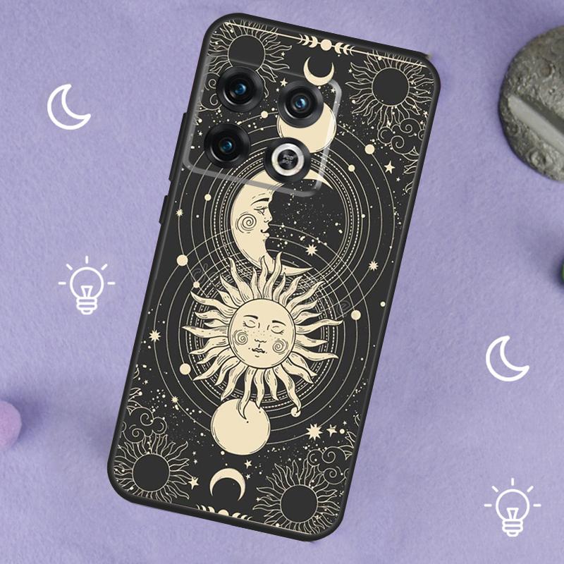 Sun Moon Face For OnePlus Nord 5 CE 2 3 4 Lite N20 N30 Case For OnePlus 15 13 12 11 10 13T 10T 10R 12R 13R