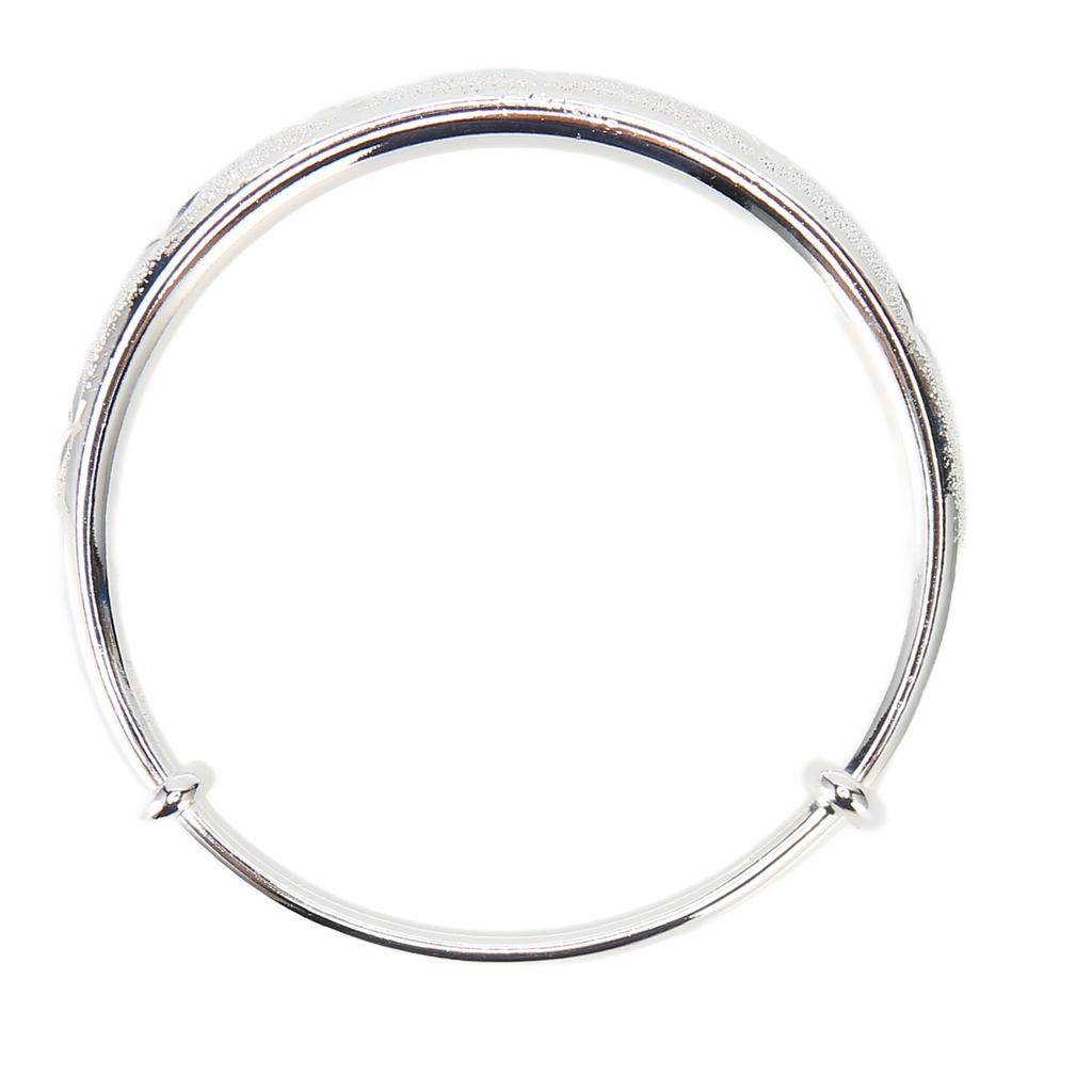 30g Kupfernickel Armband Verstellter Modeschmuck Graviertes Damen Rundarmband für Damen