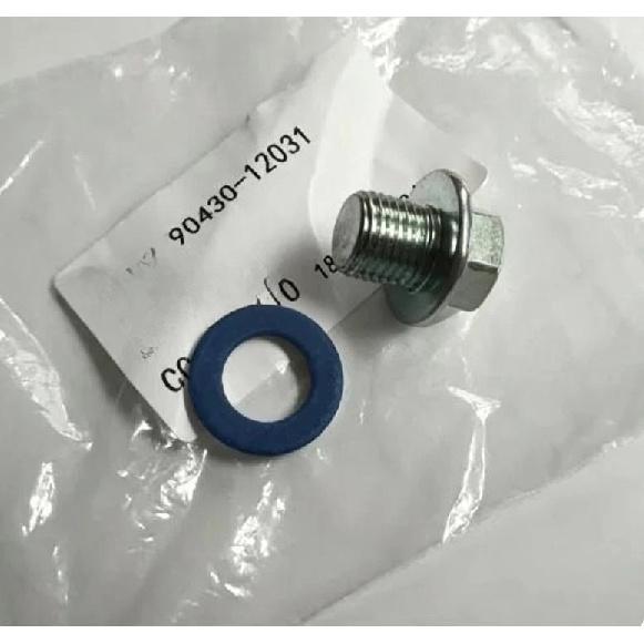 For Toyota Prado Crown Camry Previa Engine Oil Pan Drain Plug 90430-12031 Aluminum Composite Gasket