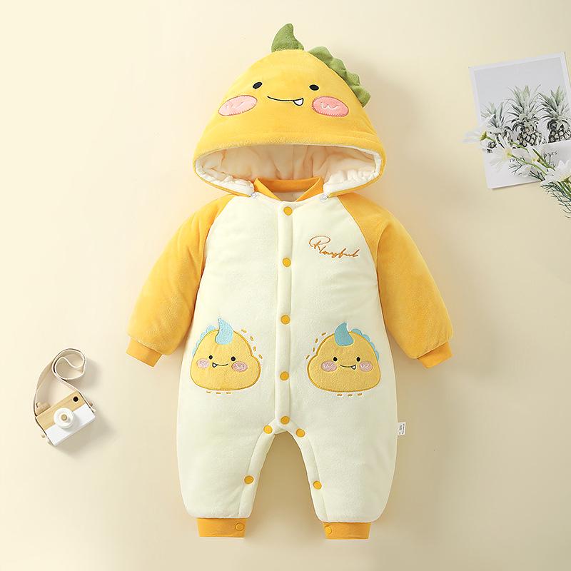 

Cozy Quilted Baby Bodysuit - Cotton Warmth for Autumn & Winter 100 cm