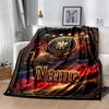 German Football Crest Artwork Personalized Text Blanket Gift Personalized Blanket Comfortable Suitable for Livingroom Sofa Living Room Home Decor