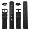 WOCCI 15mm Silicone Rubber Waterproof Replacement Watch Quick Black with Black Buckle Strap, Strap, Release,