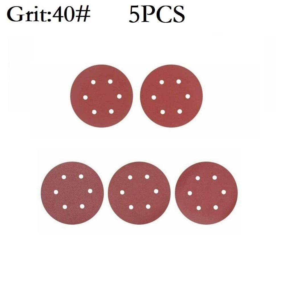 9 Inch 6 Holes 225MM Sanding Discs 40-2000 Grit Flocking Sandpaper Orbital Sander Hook And Loop Aluminum Oxide Sand Paper