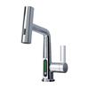 Hot Cold Water Mixer Tap with Pull Spray Waterfall Kitchen Faucet 360 Degree Rotation  Single Handle