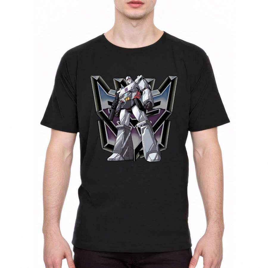 

Unisex s Black Megatron Graphic T-Shirt - Short Sleeve, Comfortable & Stylish, Ideal For Casual Outings XXXL