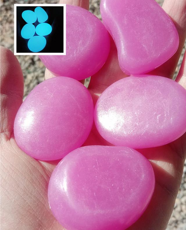 

15g Large Luminous Stones for Fish Tank & Garden Aquarium - 4.5cm Artificial Fluorite Pebbles 5 pieces/bag (75g)