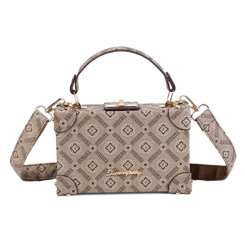 New portable box bag women's mobile phone bag versatile fashion shoulder messenger bag