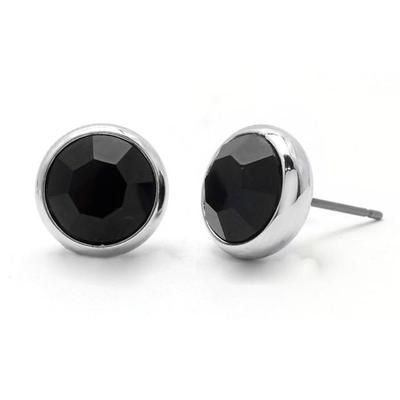 Schwarze Kristall Chic Ohrstecker Täglich
