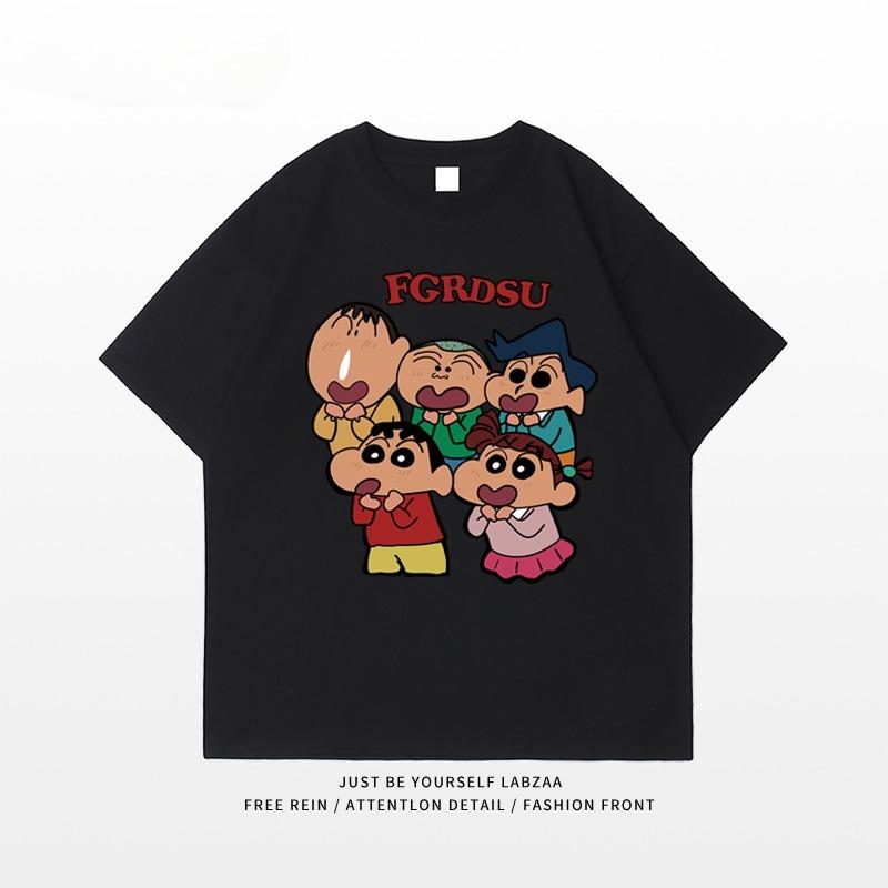 Miniso Carton Anime Crayon Shinchan TShirt for Men Women Satou Masao Nini Tooru Bochan Novelty Tees T Shirts Size Clothes Top