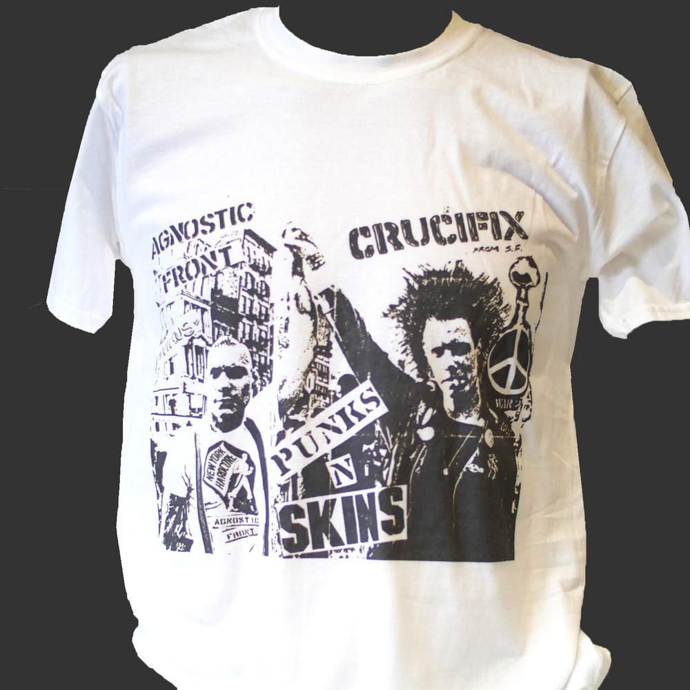 AGNOSTIC FRONT CRUCIFIX HARDCORE PUNK ROCK FLYER TSHIRT unisex S3XL Unisex T-Shirt L