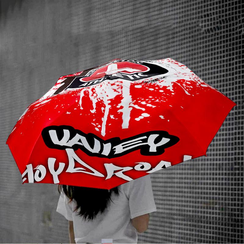 Football Charlton-Athletic Crest Automatic Folding Umbrella - 8-Rib Travel Umbrella with Auto Open/Close & Portable, Gift for Christmas, Birthdays