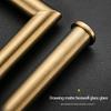 Freistehender Marmorstein-Sockel Luxushotel Handtuchständer Halter Handtuchablage Regal Gebürstetes Gold Handtuchstange FR1052