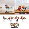 Bird Statue Centerpiece Multicolor Figurine Metal Birds Sculpture Birds Desktop Ornament Home Decor for Indoor Fireplace Outdoor