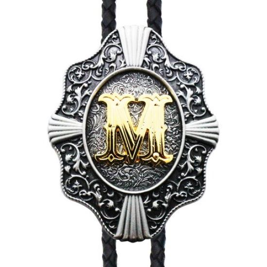 Krawat M z alfabetem Krawat polarowy Krawat polo Krawat bolo prt0101 [Naszyjnik pętelkowy]