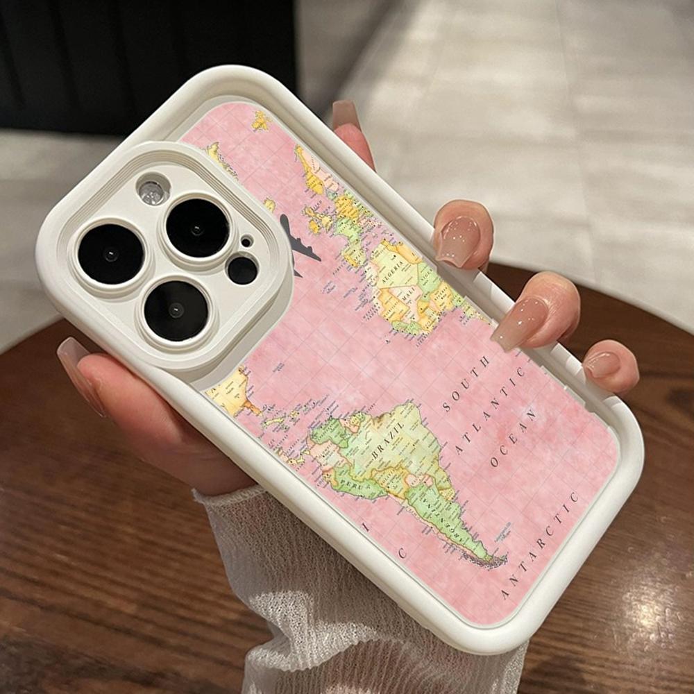 LZ24 Map airplane trajectory art Silicone Phone Case for Xiaomi 11 Lite 5G 14T Redmi 14C 13C A3 Note 12 11 9 10 13 Pro Plus Shockproof Back Cover