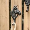 WTEMPO Cast Iron Retro Horse Shaped Hooks Wall-mounted Decorative Hooks Household Coat and Hat Hooks Outdoor  Indoor Use Yard Garden Farm Villa Hooks