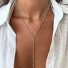 Stylish Multiple Strand Chain Necklace Delicate Fringe Designs Sturdy Alloy Accessory for Daily or Formal Wear