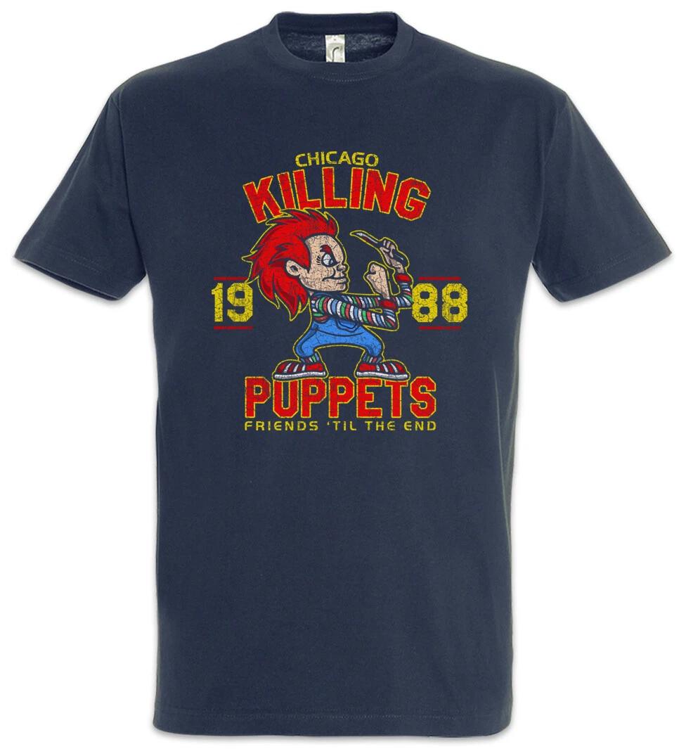 Killing Puppets kids boys T-Shirt Chucky Child s Fun Halloween Blood Horrot Play 120