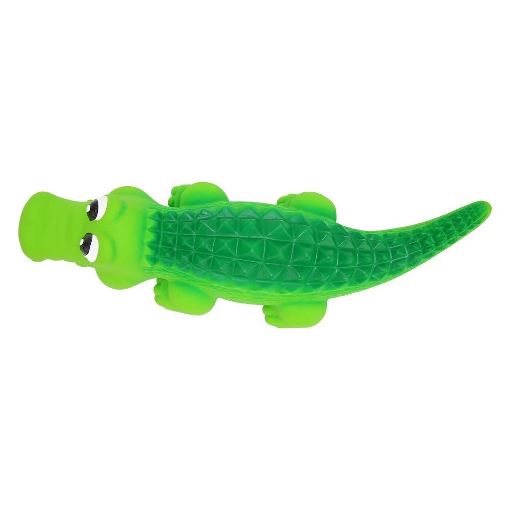 Premium Latex Squeaky Dog Alligator Toy Interactive Dog Training Toy  Indoor Daily Playtime