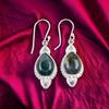Natural Moss Agate Gemstone 925 Stamped Silver Handmade Partywear Earrings 1.80" EE-42-28