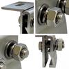 Aluminum Alloy PV Roof Fold Clamps For Solar Panel Mounting Weather Resistant Racking Bracket Solar Panel Racking Fixtures