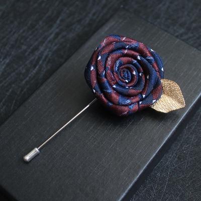 I -Remiel Upscale Long Needle Brooches And Pins For Men 'S Suit Shirt Ribbon Rose Brooch Korean Girls Corsage Pocket Towel Collar