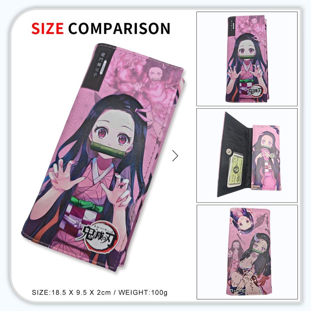 Japan cartoon comics Demon Slayer: Kimetsu no Yaiba - Infinity Castle Arc - Stylish Tri-fold Wallet & Portable Card Holder 7568