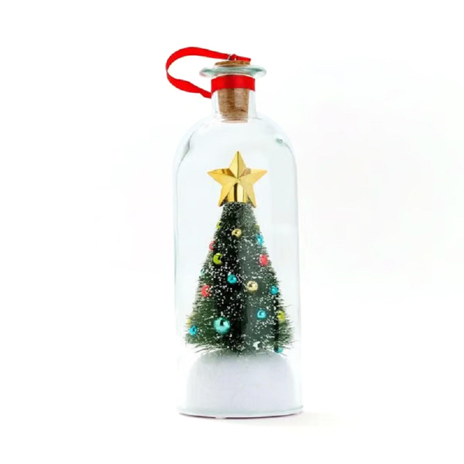 

Recordable Christmas Tree Message in A Bottle with Playback Cork Snowy Scene in Nostalgic Bottle Christmas Tree Voice Message