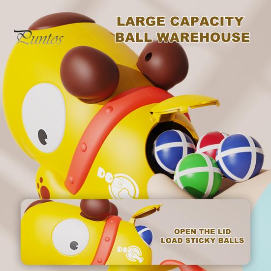 Dart Board Game for Kids 3-8 Years Old Indoor Outdoor Toy Set with Launcher 12 Sticky Balls Cartoon Dinosaur Image Fun Party Game Gift