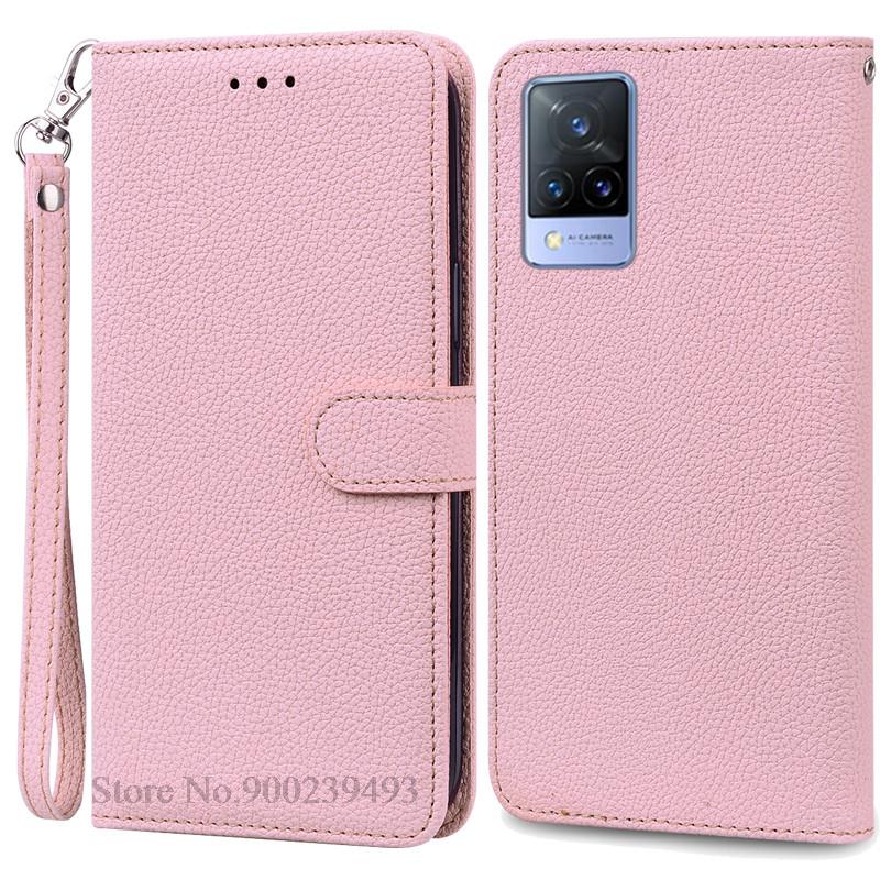 Pro Vivo V21 Pouzdro Silikonové Peněženkové Vyklápěcí Pouzdro na Telefon pro Vivo V2050 V2066 V2108 VivoV21 Kožené Pouzdro Coque pro Vivo V21 5G Fundas