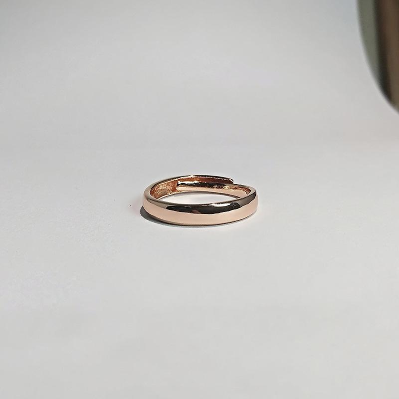 

Глянцевое простое кольцо, кольцо для пары, простая индивидуальность, кольцо для мужчин и женщин для ношения вне дома, подарок на День святого Валентина для девушки Opening adjustable