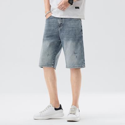 All-matched Five-point Pants Summer New Style Men's Japanese Loose 5-point Pants Shorts Denim Medium Pants