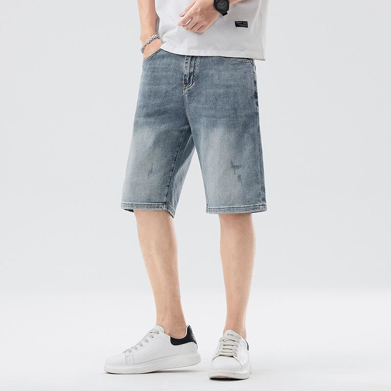 All-matched Five-point Pants Summer New Style Men's Japanese Loose 5-point Pants Shorts Denim Medium Pants