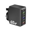 65W Multiport USB Charger Type C Fast Charging Phone Charger Adapter for IPhone Samsung Xiaomi Huawei EU/US/UK Plug Wall Charger