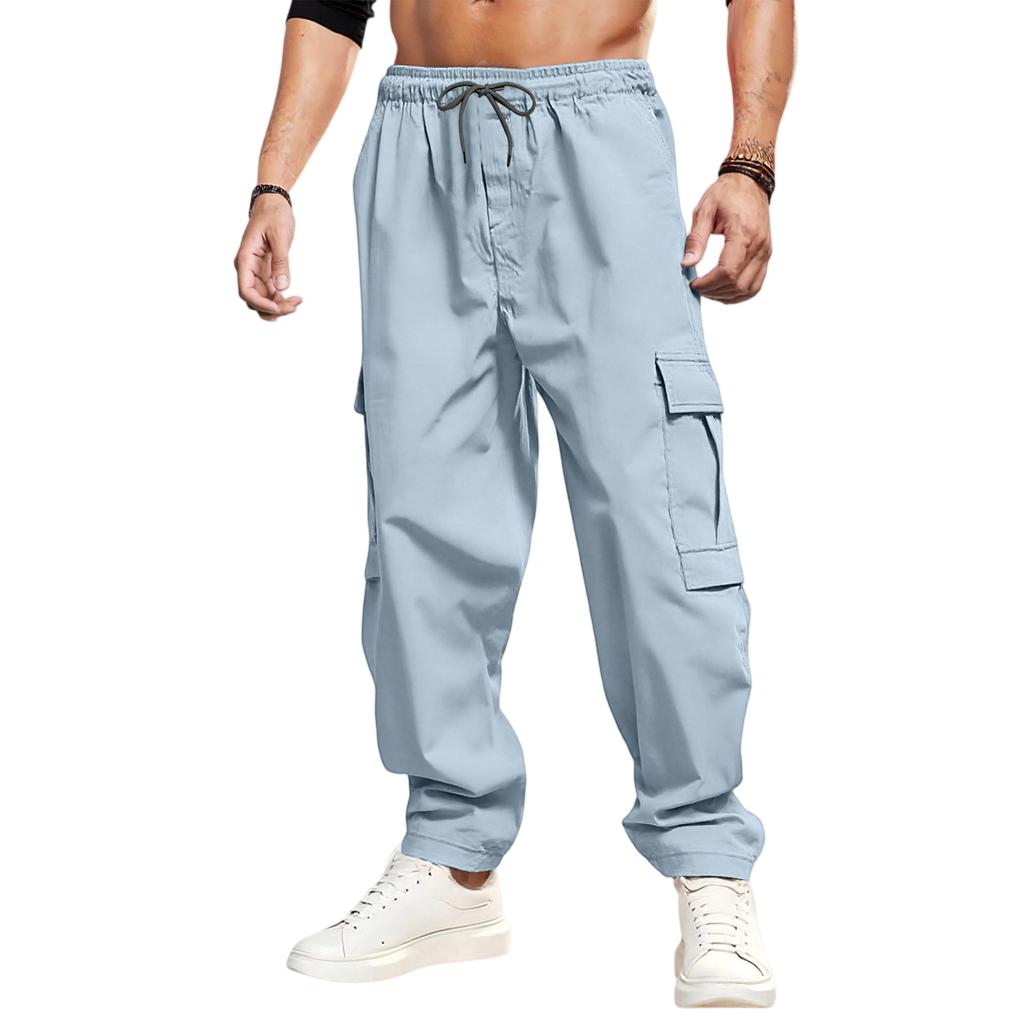 Casual Sports Pants Men's Loose Leggings Long Panel Fitness Running Training Pants