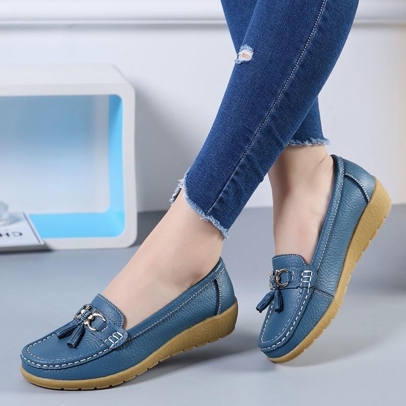 Fashion Shoes for Women in The Summer of 2025 Nurse Shoes,women's Casual Flat Heeled Soft Soled Single Shoes,loafers Zapatos De Mujer
