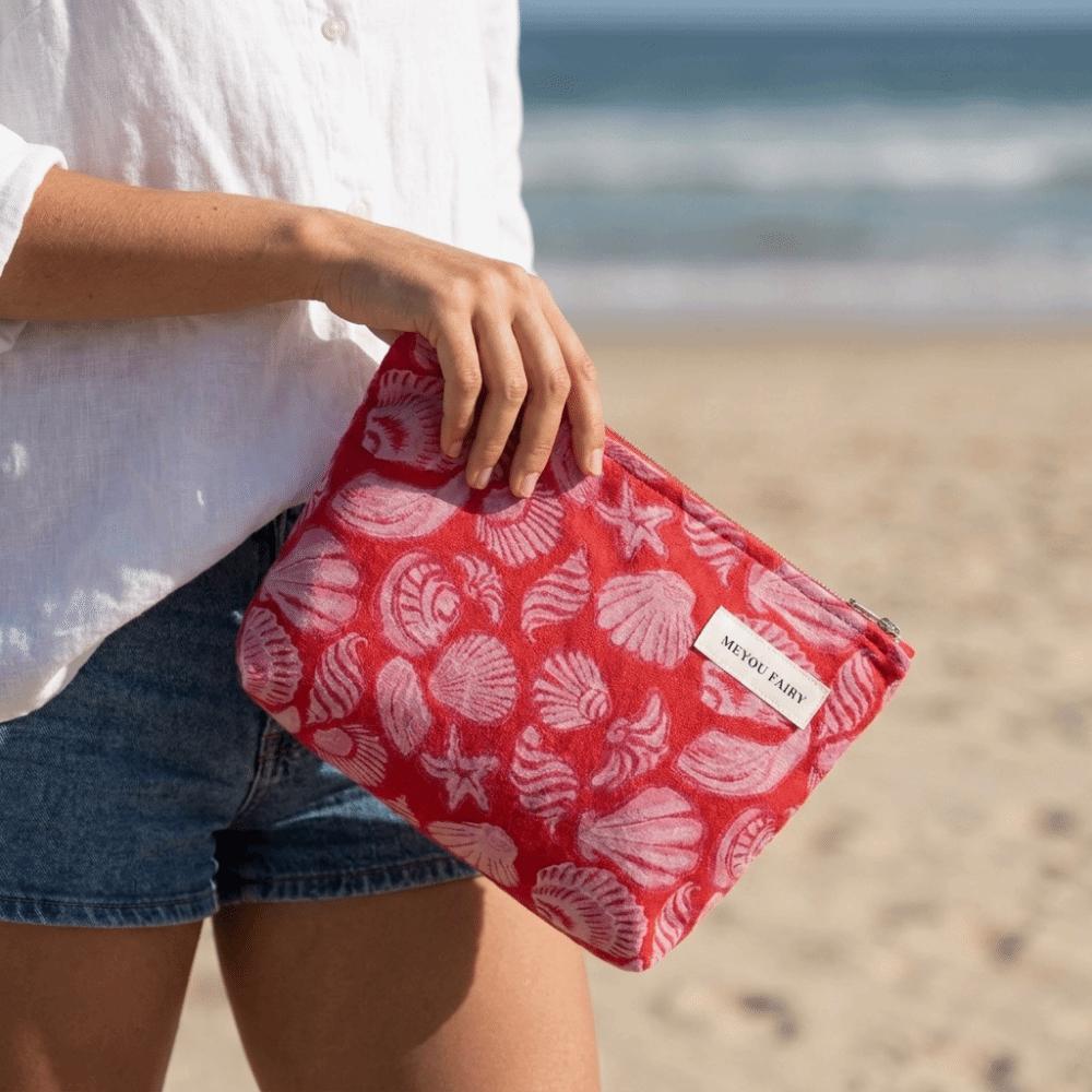 Large Capacity Shell Cosmetic Bag Korean Style Handheld Makeup Bag Cosmetic Case French Style Pencil Pouch Travel Essential