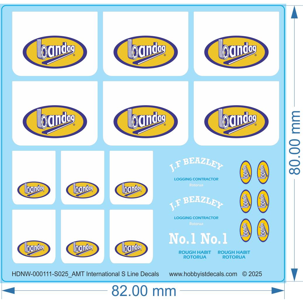 AMT International S Line Decals - 1/25 - Water Decal