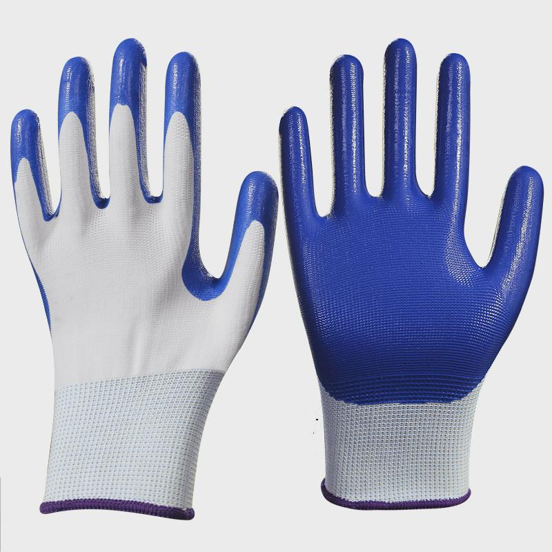 Durable Anti-Slip Nitrile Latex Rubber Work Gloves