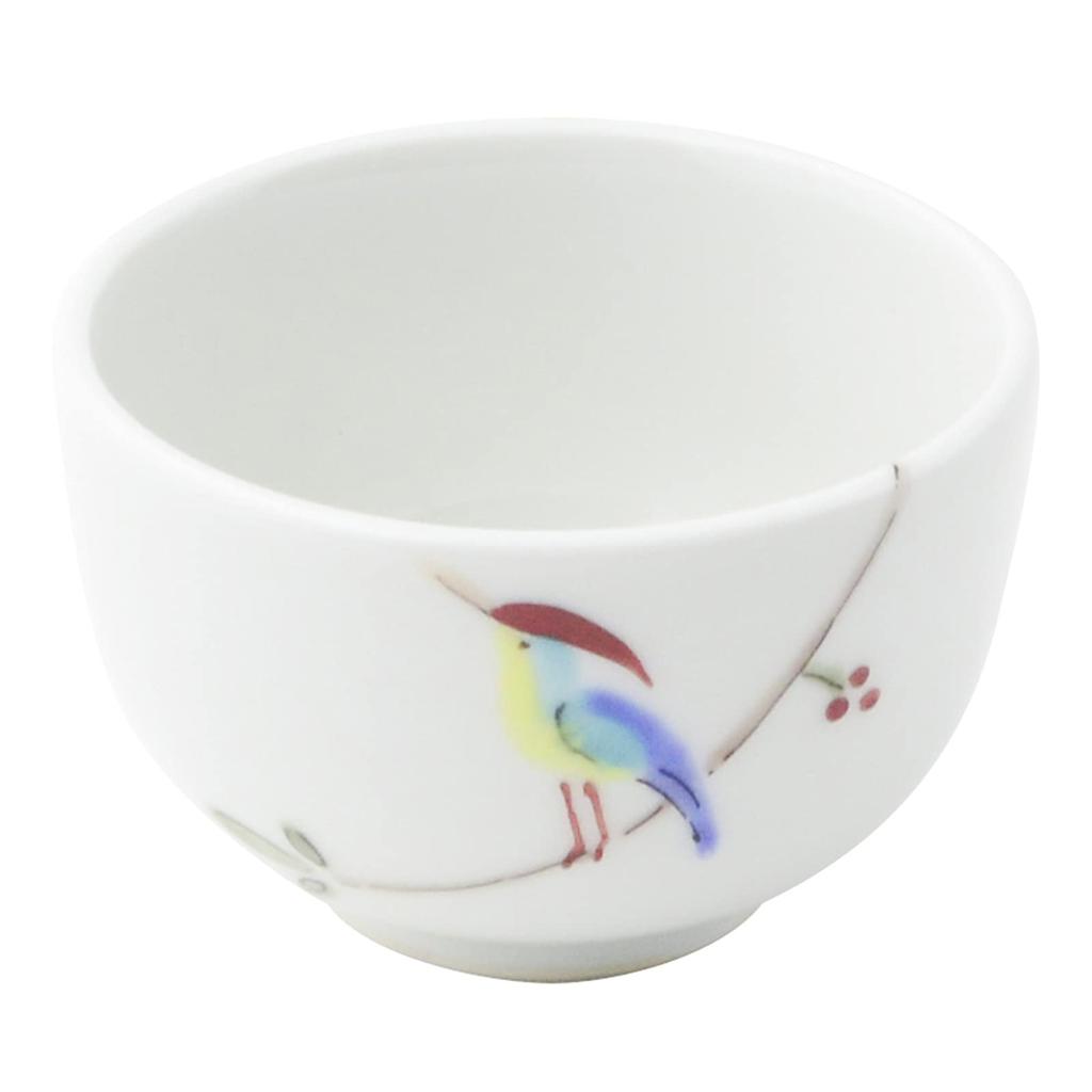 Saikai Pottery Hasami Ware Tobo Ao Teacup Small Plate Cup Set Branch Bird Made In Japan
